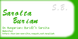 sarolta burian business card